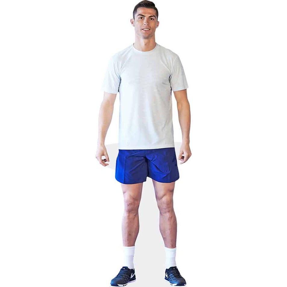 Cristiano Ronaldo Blue Shorts Cardboard Cutout